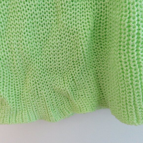 NEWBURY KUSTOM Lime Green Knit Cami Sleeveless Top Festival Summer - Size XL - Picture 8 of 12